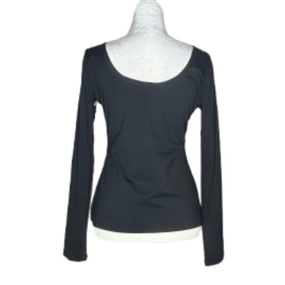 NWT Worthington Women's Black Long Sleeve Pullover Top Size Medium - Picture 3 of 9